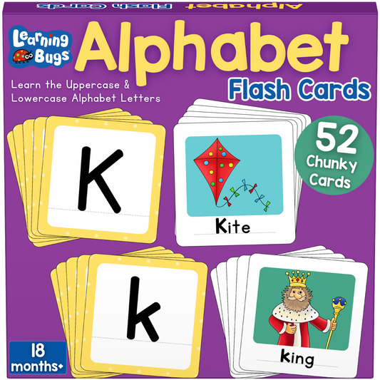 Thick and Large Alphabet Flash Cards (52 pcs)